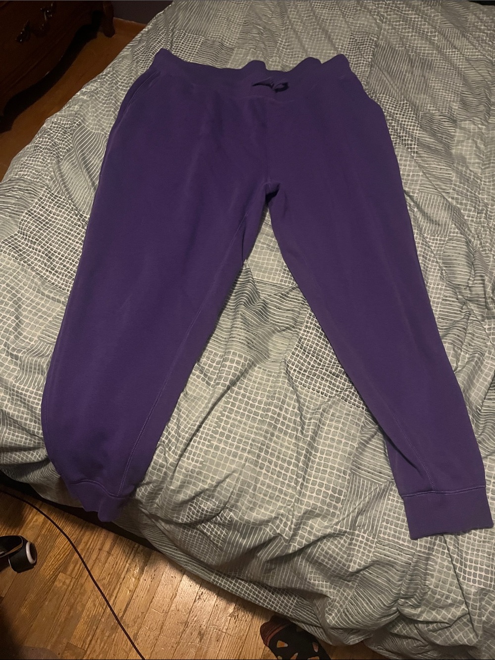 Women's Purple Fleece Jogger Pants - Cozy Everyday Track Pants